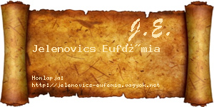 Jelenovics Eufémia névjegykártya